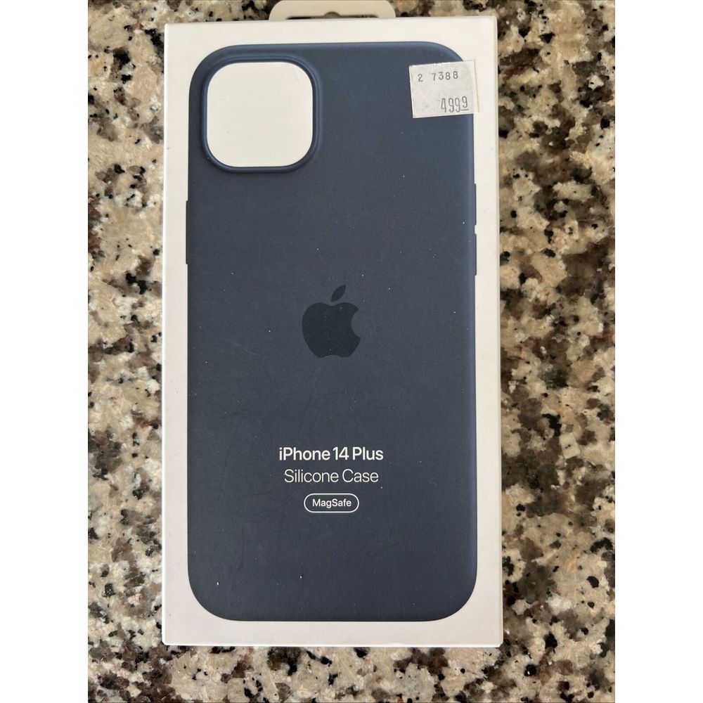 Authentic Apple Silicone Case MagSafe For iPhone‎ 14 PLUS  (MPT33ZM/A) Blue